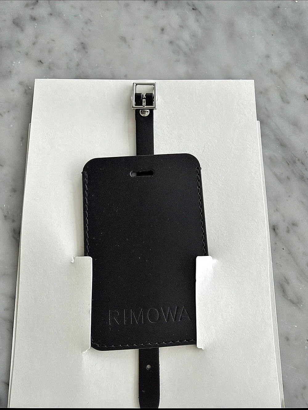 RIMOWA Leather Address Tag Black